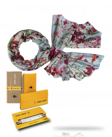 Палантин Женский SN40-PRINTEMPS/BLEU.SIEL